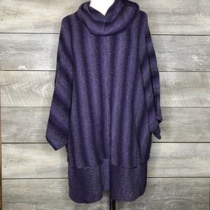 Purple Knit Batwing Sweater Size 22/24